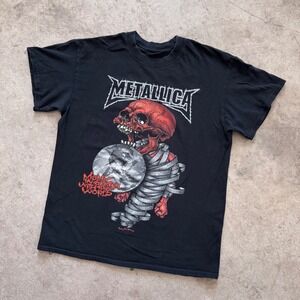 Y2K Metallica Madly In Anger Concert Tour Band Tee Rock Music Black Size‎ Med